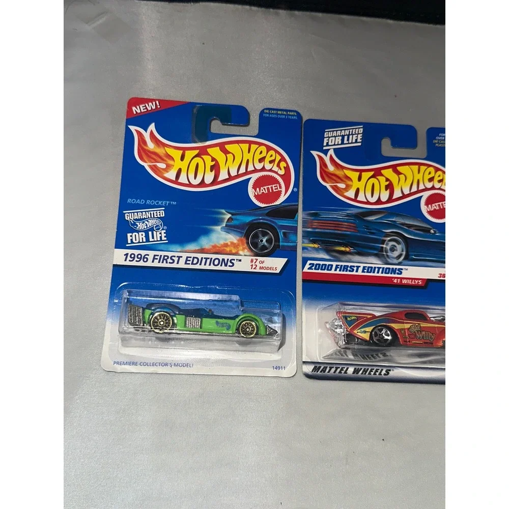 Hot Wheels 1996 First Editions Road Rocket & 2000 41 Willys Diecast Lot 2pc